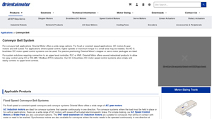 Oriental Motor - Conveyor Belt System Motors