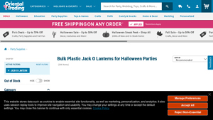 Oriental Trading - Plastic Jack O Lanterns
