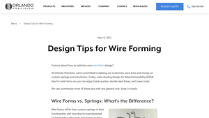 Orlando Precision - Custom Springs & Precision Components