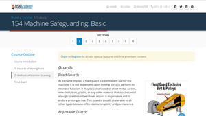 OSHAcademy - Machine Safeguarding Course