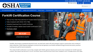 OSHA Education Center - Forklift Certification Training