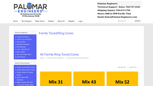 Palomar Engineers - Ferrite Toroid Cores