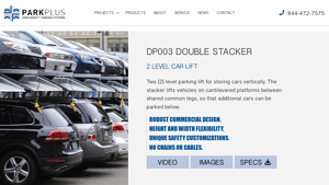 Park Plus Inc - Double Stacker Parking Lift