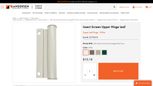Andersen - Insect Screen Upper Hinge Leaf