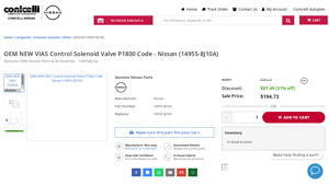 Nissan - OEM NEW VIAS Control Solenoid Valve