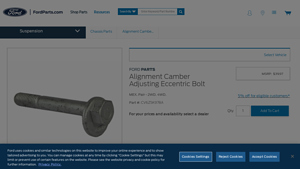 Ford - Alignment Camber Adjusting Eccentric Bolt