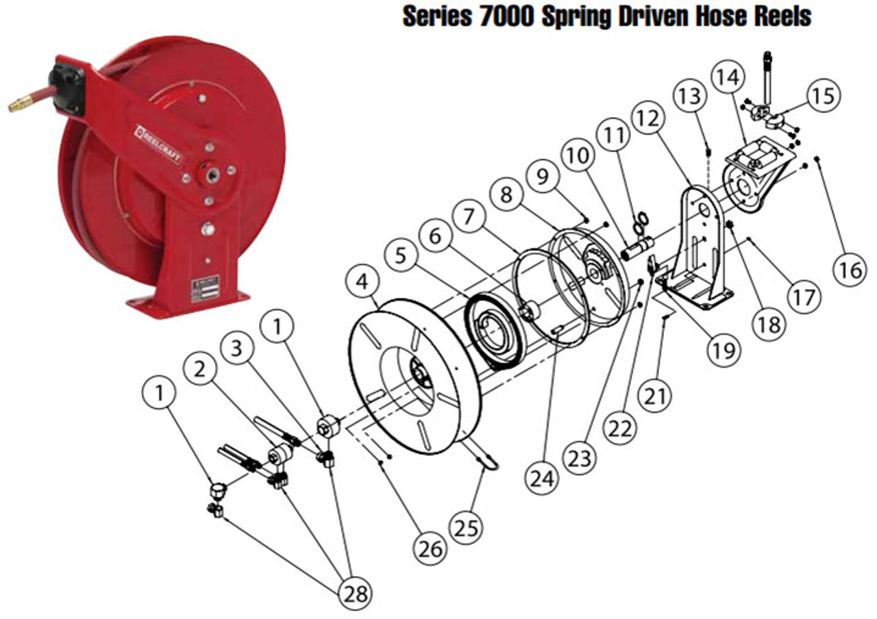 An application scenario or product detail of parts of a hose reel - Image 2