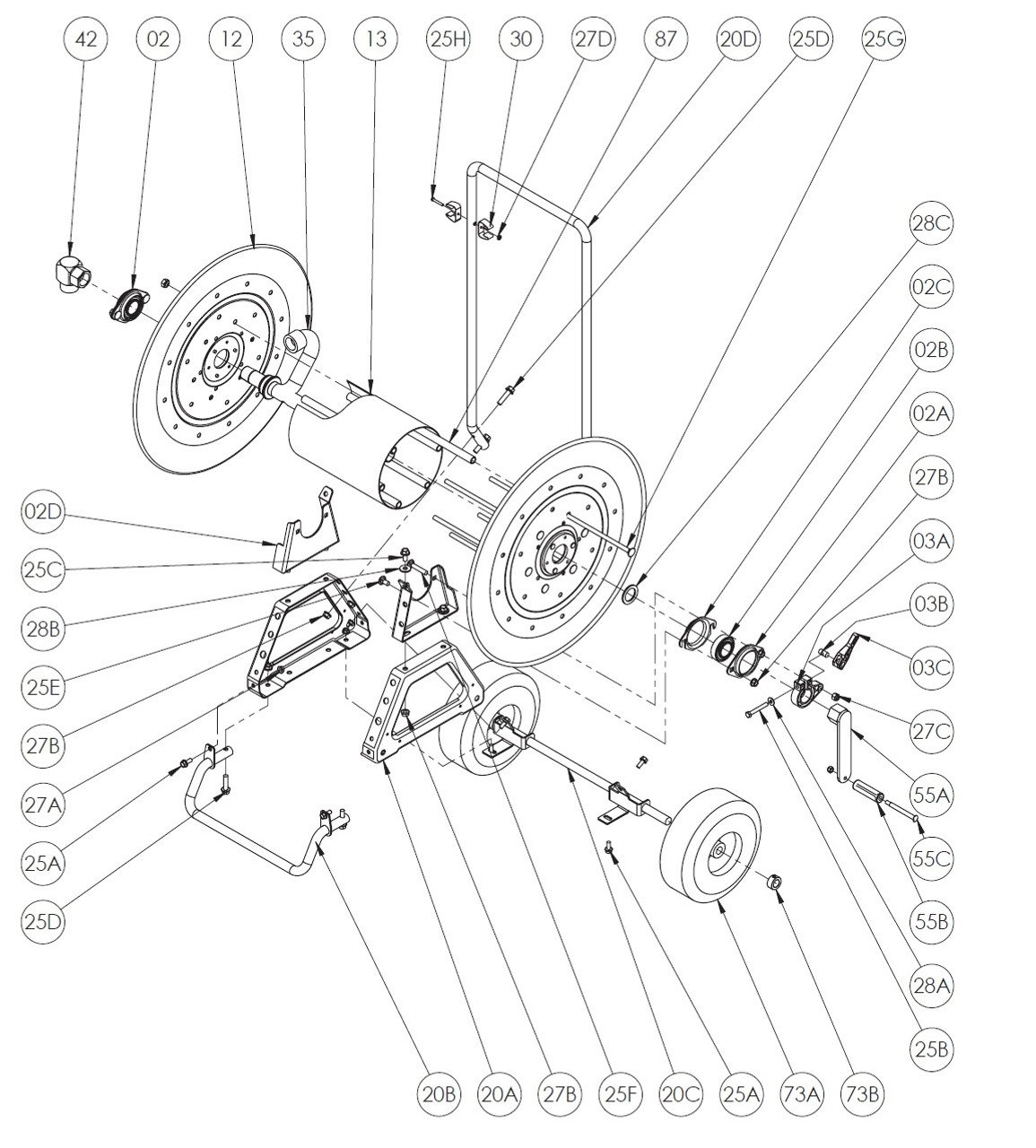 An application scenario or product detail of parts of a hose reel - Image 11