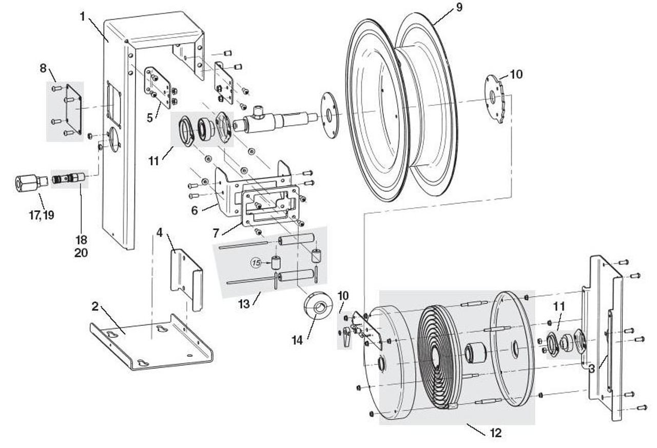 An application scenario or product detail of parts of a hose reel - Image 12