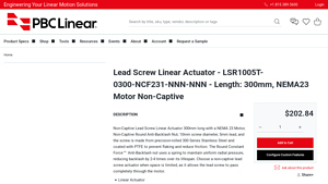 PBC Linear - LSR1005T Linear Slide Rail