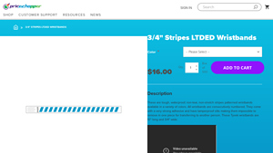 PChopper - 3/4 Stripes LTDED Wristbands