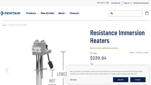 Pentair AES - Resistance Immersion Heaters