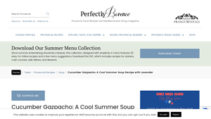 Perfectly Provence - Cucumber Gazpacho with Culinary Lavender
