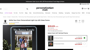 Personalization Mall - Write Your Own Personalized Light Up LED Glass Frame