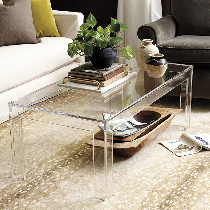 An application scenario or product detail of perspex coffee table - Image 1
