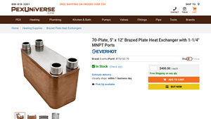 Everhot - 70-Plate Brazed Plate Heat Exchanger