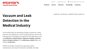 Pfeiffer Vacuum - Vacuum and Leak Detection Solutions