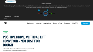 PFI Conveyors - PURlift Vertical Lift Belt Conveyor