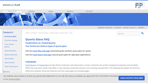 PGO Online - Fused Silica & Fused Quartz