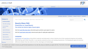 PGO Online - Fused Silica & Fused Quartz