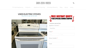 PG Used Appliances - Used Electric Stoves