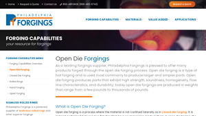 Philadelphia Forgings - Open Die Forging Solutions