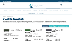 Phillips Safety - Quartz Working Glasses