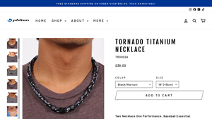 Phiten - TORNADO TITANIUM NECKLACE