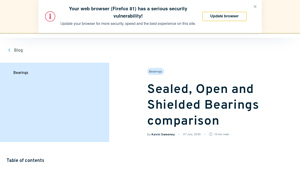 PIB Sales - Bearings Comparison Guide