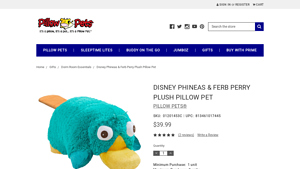 Pillow Pets - Disney Perry the Platypus Plush