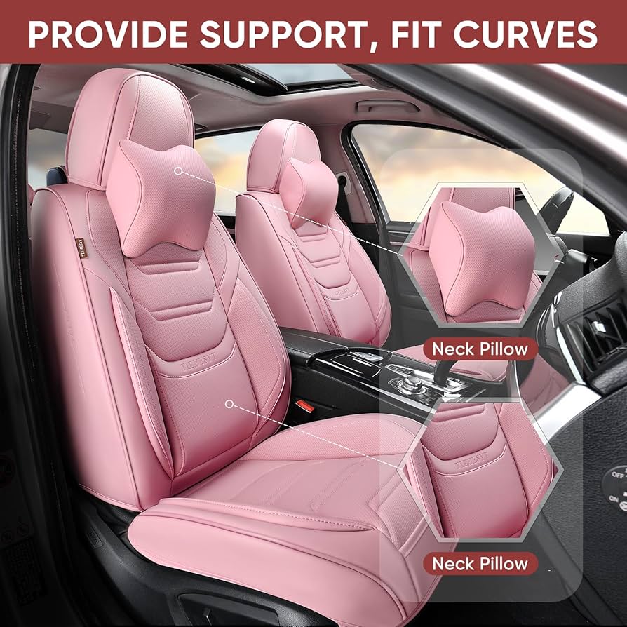 An application scenario or product detail of pink auto seat covers - Image 4