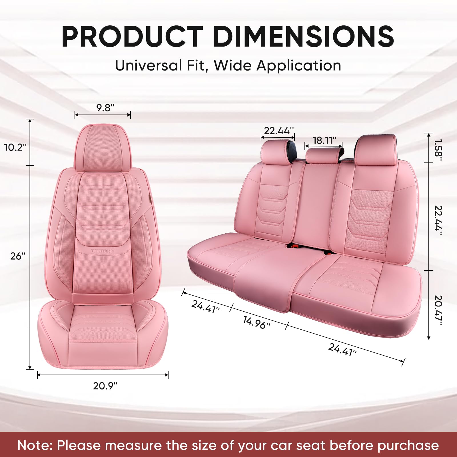 An application scenario or product detail of pink auto seat covers - Image 6