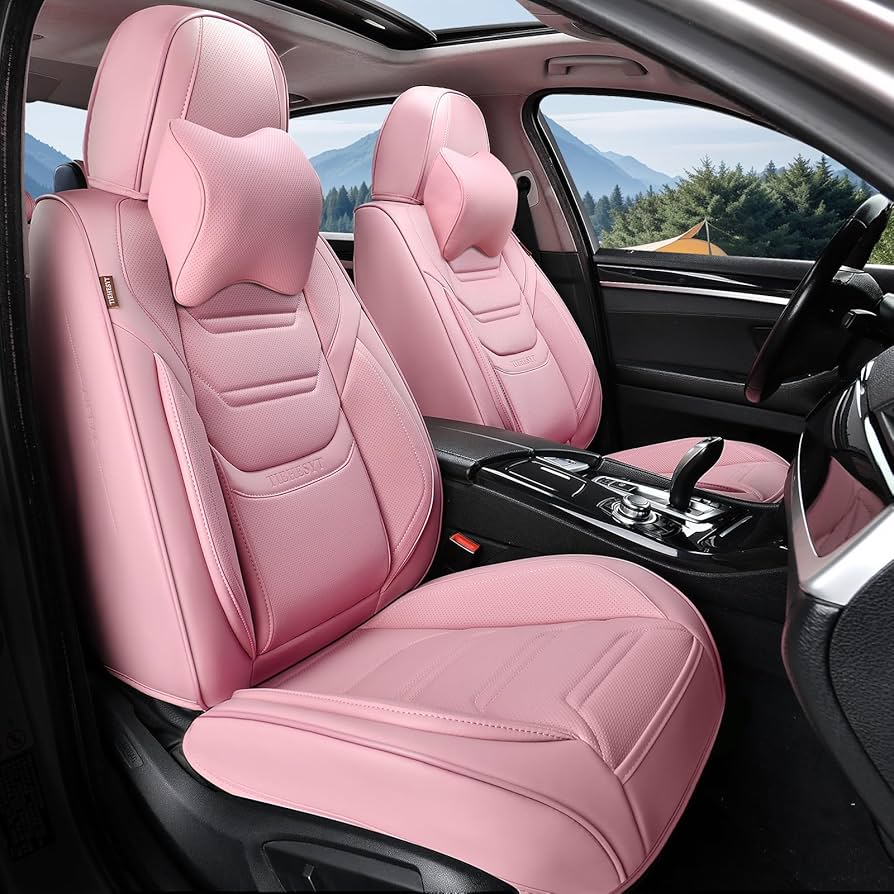 An application scenario or product detail of pink auto seat covers - Image 7