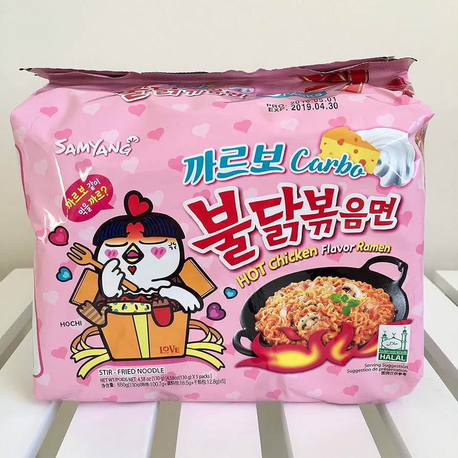 An application scenario or product detail of pink buldak noodles - Image 1