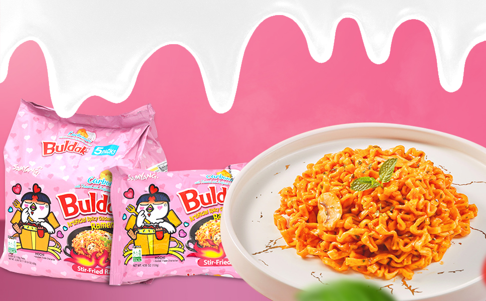 An application scenario or product detail of pink buldak noodles - Image 11