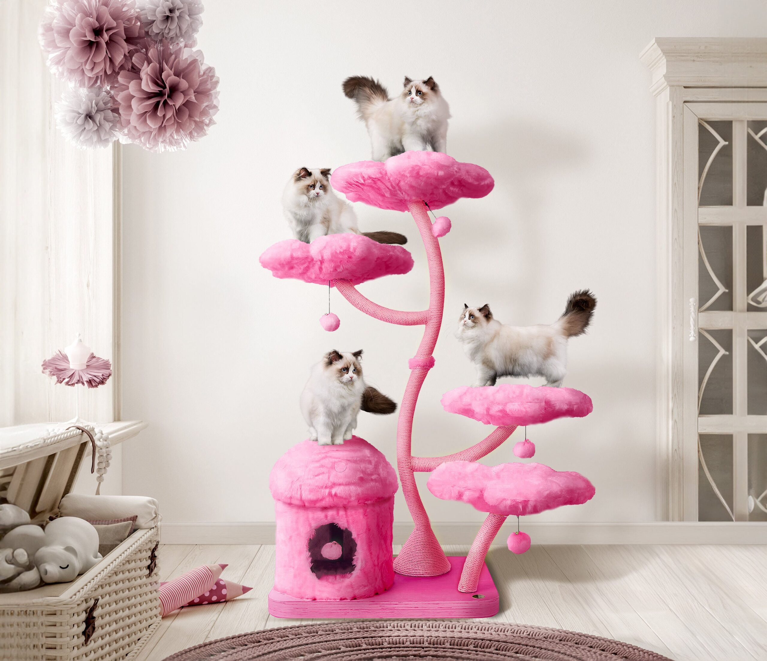 An application scenario or product detail of pink cat tower - Image 17