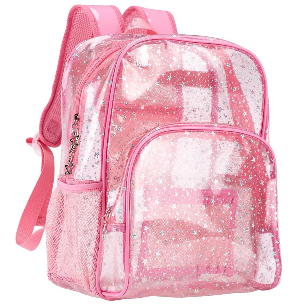 An application scenario or product detail of pink clear backpack - Image 14