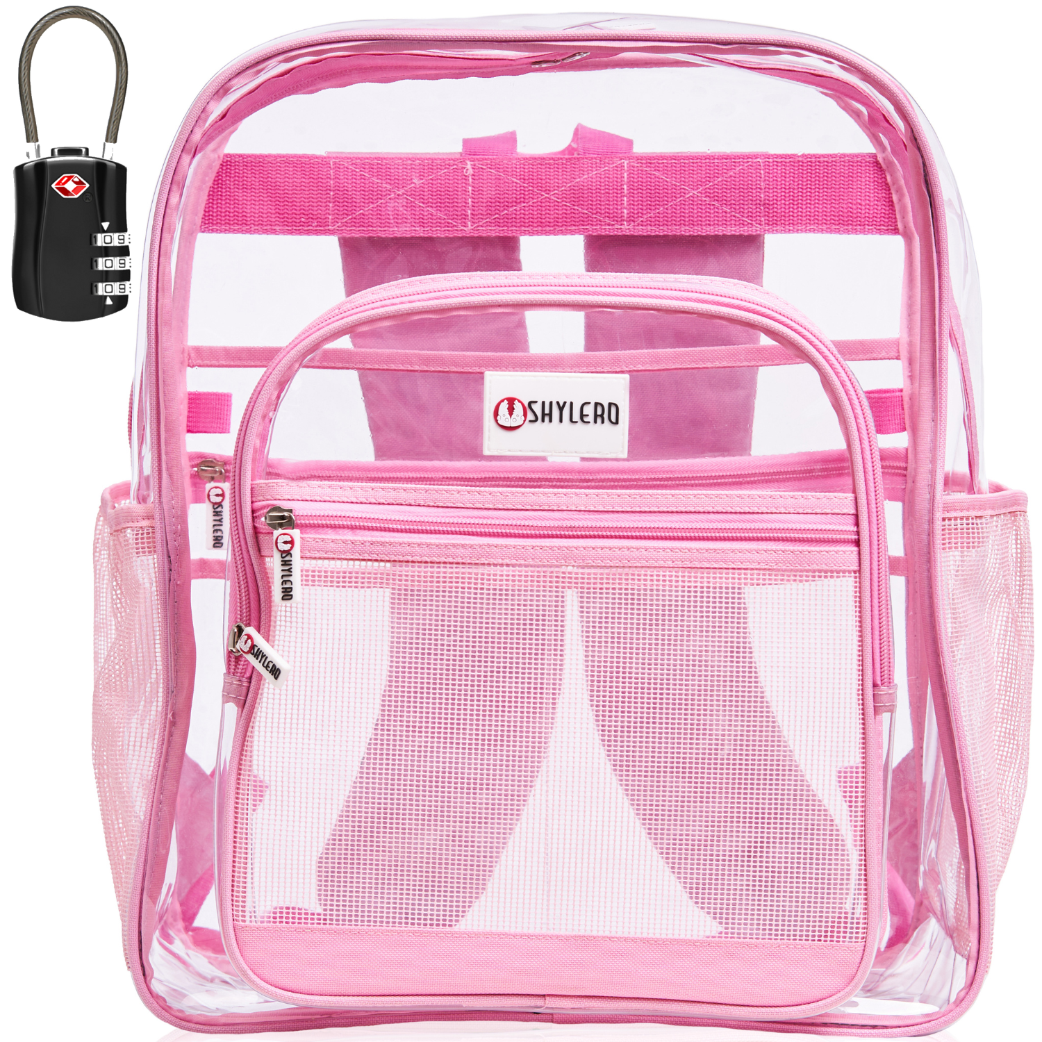 An application scenario or product detail of pink clear backpack - Image 20