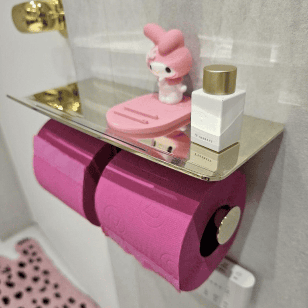An application scenario or product detail of pink toilet paper - Image 2