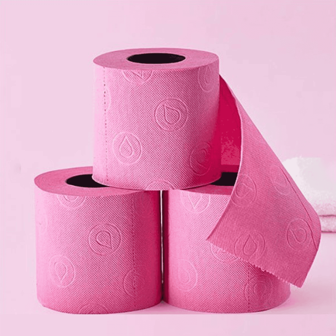 An application scenario or product detail of pink toilet paper - Image 9