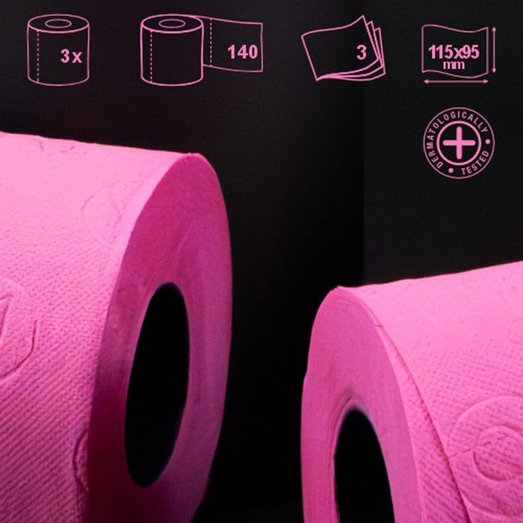 An application scenario or product detail of pink toilet paper - Image 15