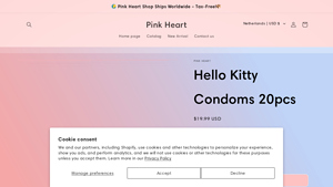 Pink Heart - Hello Kitty Condoms