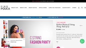 Pinq - Fashion Panties (C String Thong - Pack of 2)