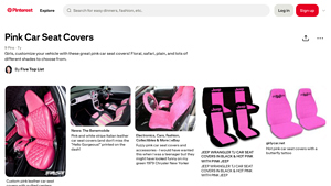 Pinterest - Custom Pink Leather Car Seat Covers