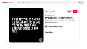Pinterest - 30 Best Funny Friendship Quotes