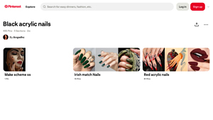 Pinterest - Black Acrylic Nails Ideas