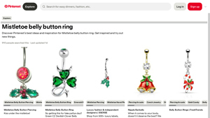 Pinterest - Mistletoe Belly Button Ring