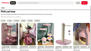 Pinterest - Customizable Pink Cat Tree