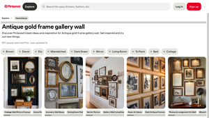 Pinterest - Vintage Frames & Gallery Wall Ideas