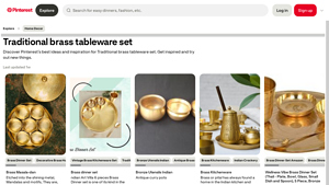 Pinterest - Traditional Brass Tableware Set